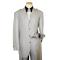 Steve Harvey Collection Grey Checks French Cuffs Super 120's Merino Wool Suit